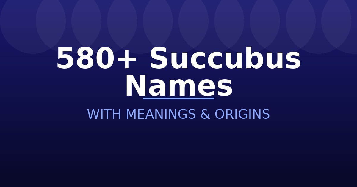 Succubus Names