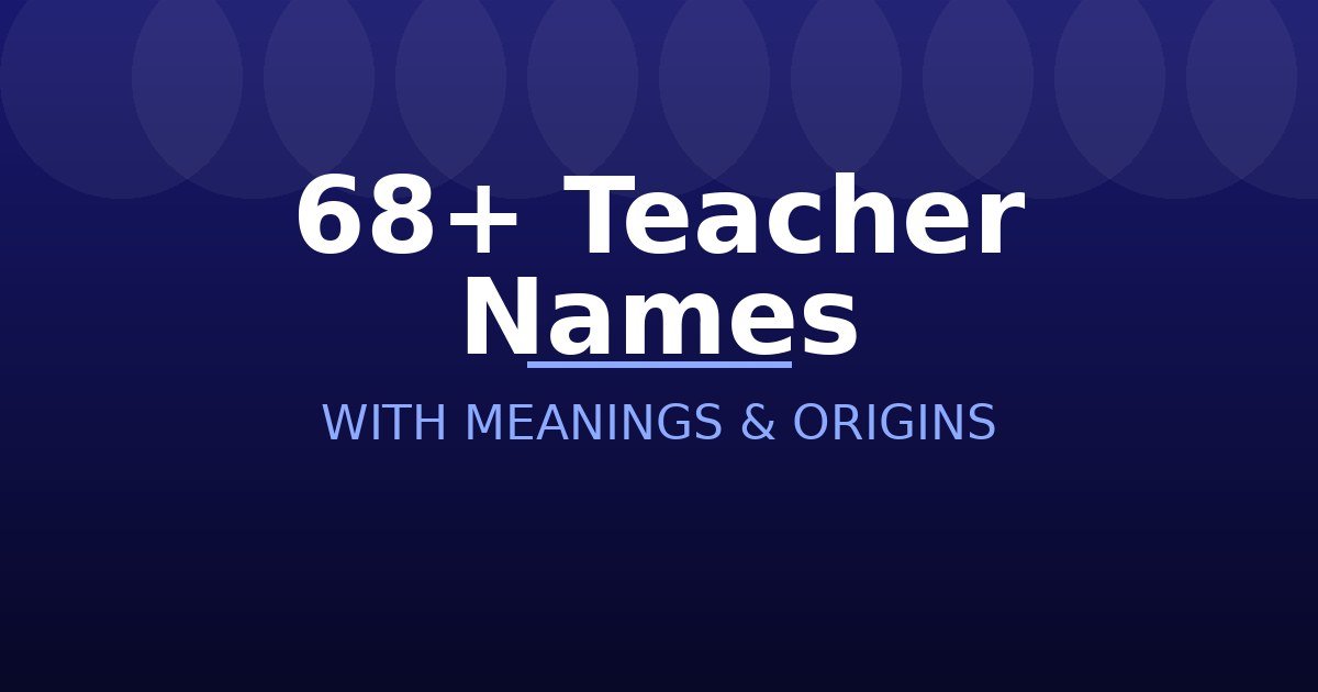 Teacher Names