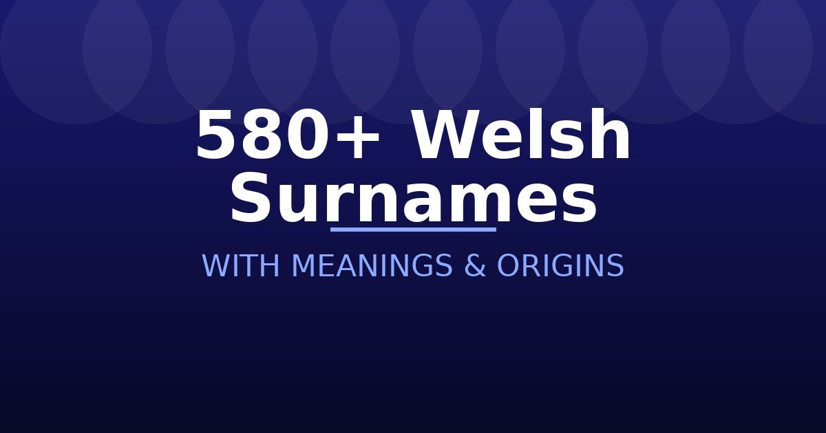 Welsh Surnames