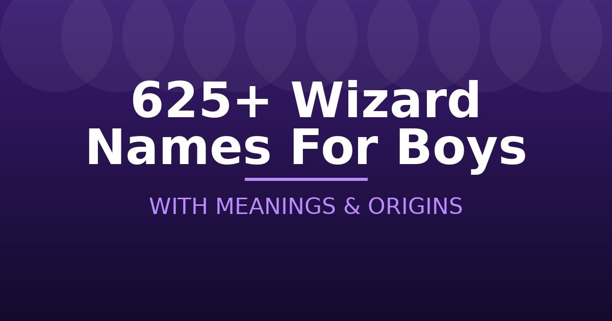Wizard Names For Boys
